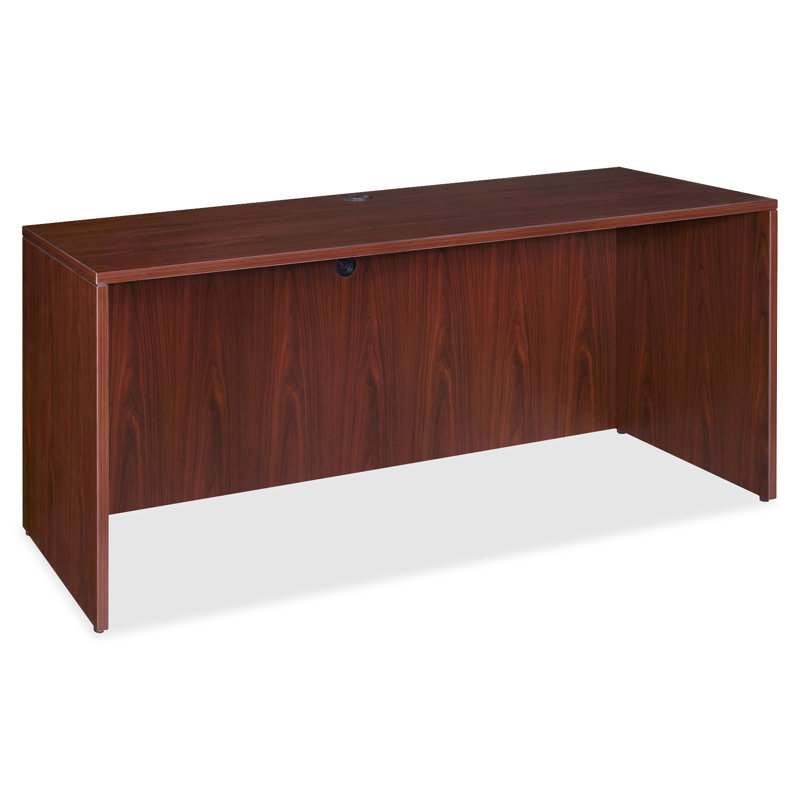 Essentials Series Desk Shell, 29.5" H x 70.9" W x 23.6" D, Mahogany