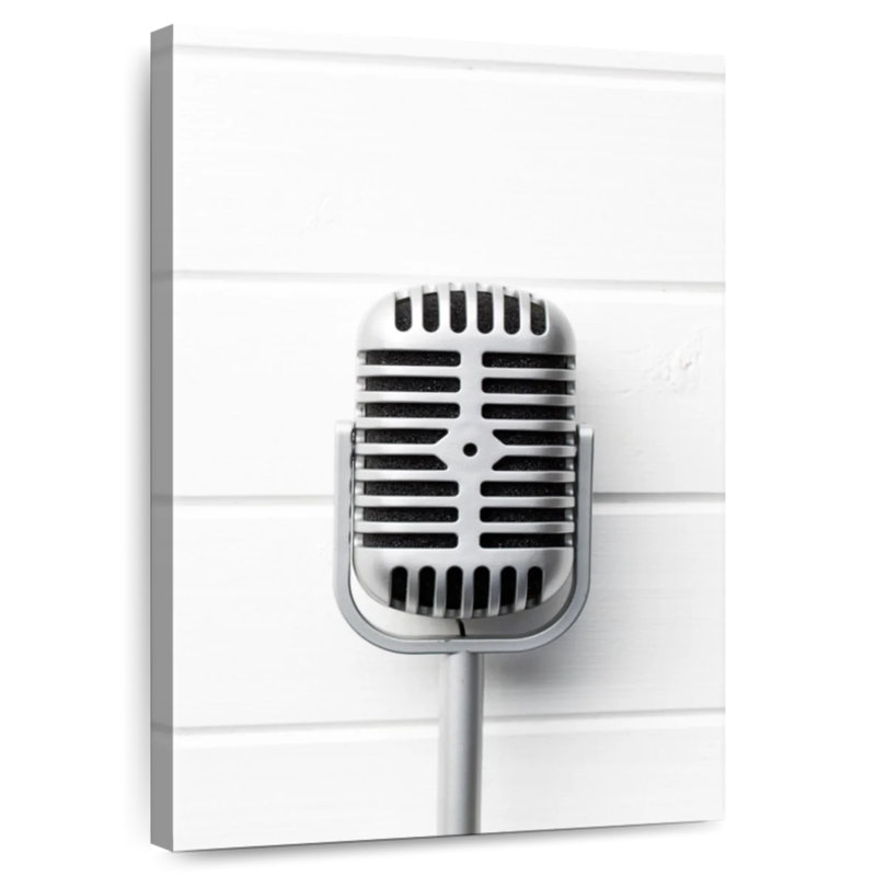 Abarca Retro Stage Microphone, 45" H x 30" W