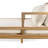 Leonidas Outdoor Wooden Daybed with Curved Armrests & Pillows-1150764339