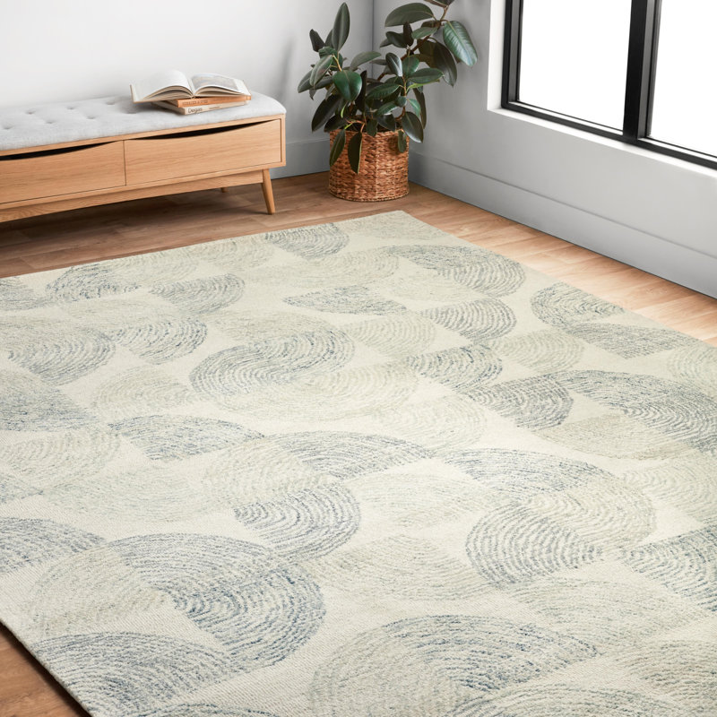 Runako Wool Abstract Indoor Rug, Rectangle 9'3" x 13'