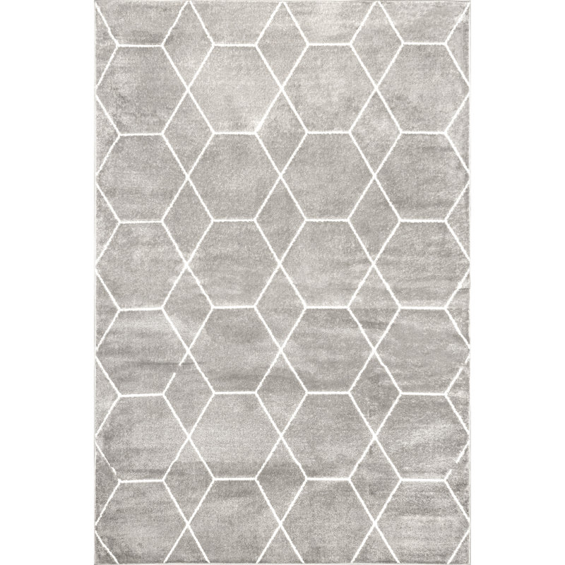Veronica Geometric Honeycomb Area Rug, Rectangle 4'3" x 6'