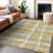 Premium Machine Washable Prisco Gold Rug-2021516801