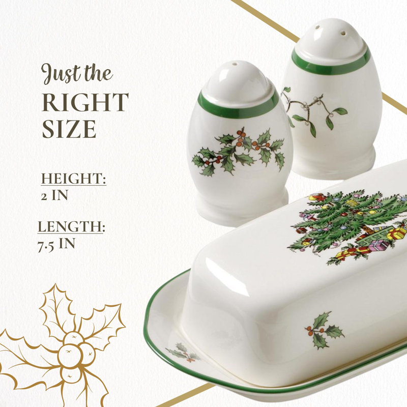 Ensemble d'hôtesse de Noël 3 pièces Spode