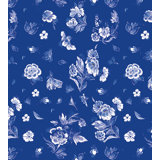 Royal Delft Floral Metallic Wallpaper Roll