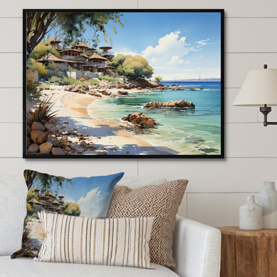 Negril Beach, Jamaïque I - Coastal Beach Sand, art encadré