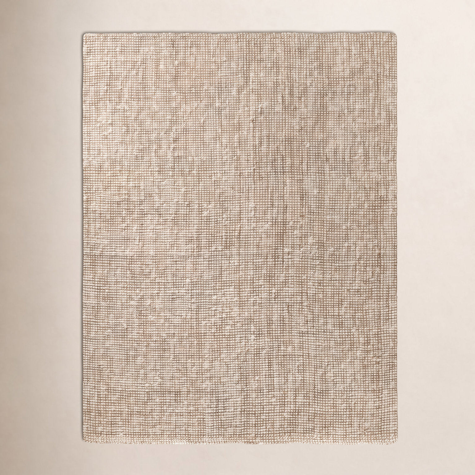 Vesper White Tan Hand-Knotted Jute Rug, Rectangle 12' x 15'