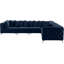 138" Wide Velvet Reversible Modular Corner Sectional-82749519