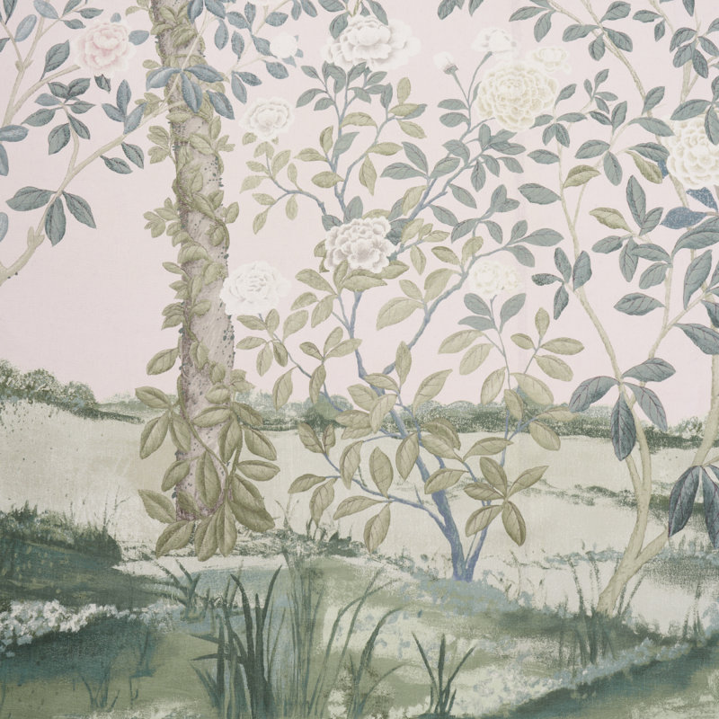 Schumacher x Miles Redd Madame De Pompadour Panel, Blush