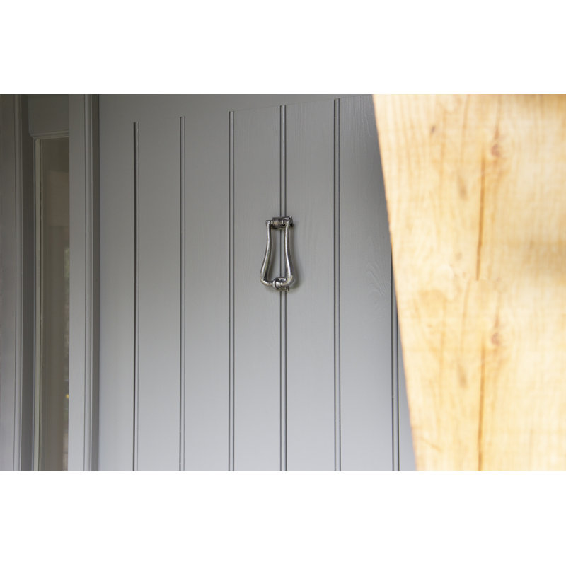 Art Deco Slimline Door Knocker, Pewter Patina