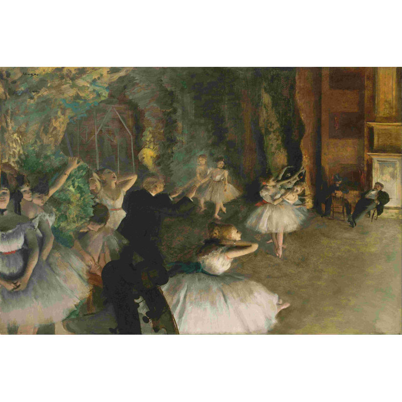 La répétition du ballet sur scène, H 20 po x l 30 po
