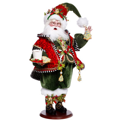 Cookies And Milk Santa - 25.5 Inches