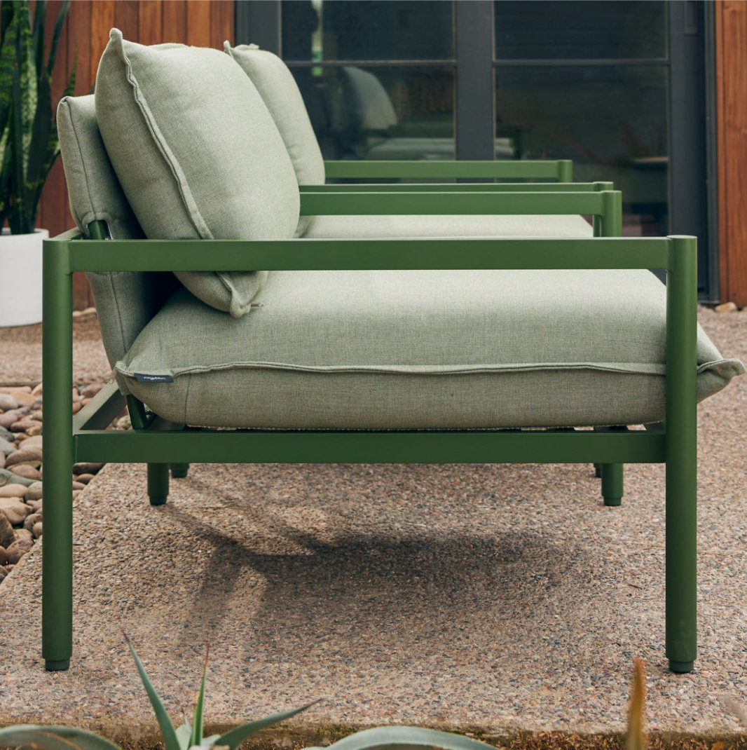 Terra Outdoor Lounge Chair, Olive