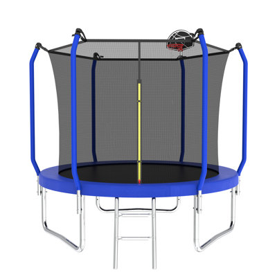 10Ft Trampoline With Basketball Hoop