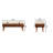 Solid Wood Bench with Nailhead Trim-796138027