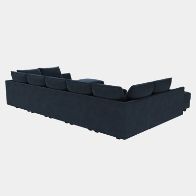 Kandle Modular Upholstered Velvet Chaise Sectional Sofa