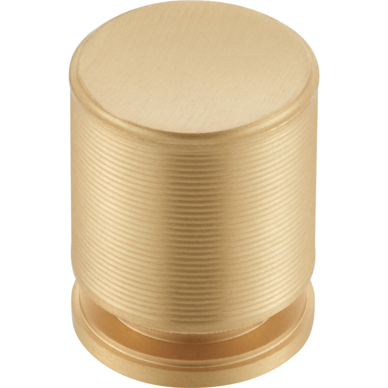 Vibe 1 1/8" Diameter Cylindrical Knob, Satin Brass