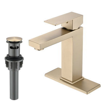 Single-handle Bathroom Faucet with Drain Assembly