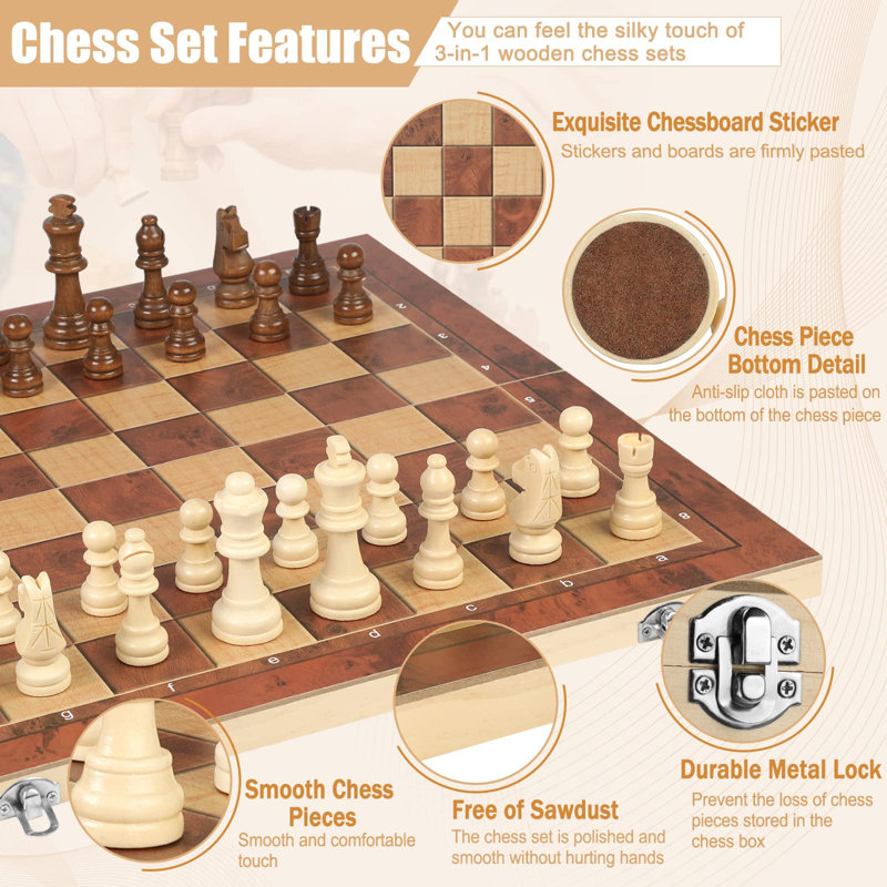 Bisiot 17.2'' L Manufactured Wood Game Set