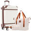Valise à roulettes Hardshell avec sacs Valise à roulettes double avec verrou TSA, valise simple 28 po, blanc