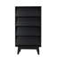 Commode 4 tiroirs en noir - Design rétro pour chambre à coucher avec pieds stables
