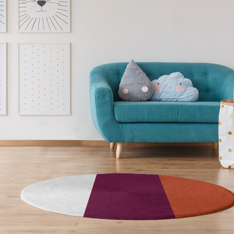 Chenille Indoor Rug, Round 5'