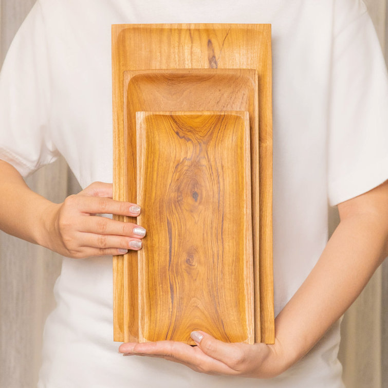Unique Teak Wood Mini Cutting and Serving Boards (Set of 4