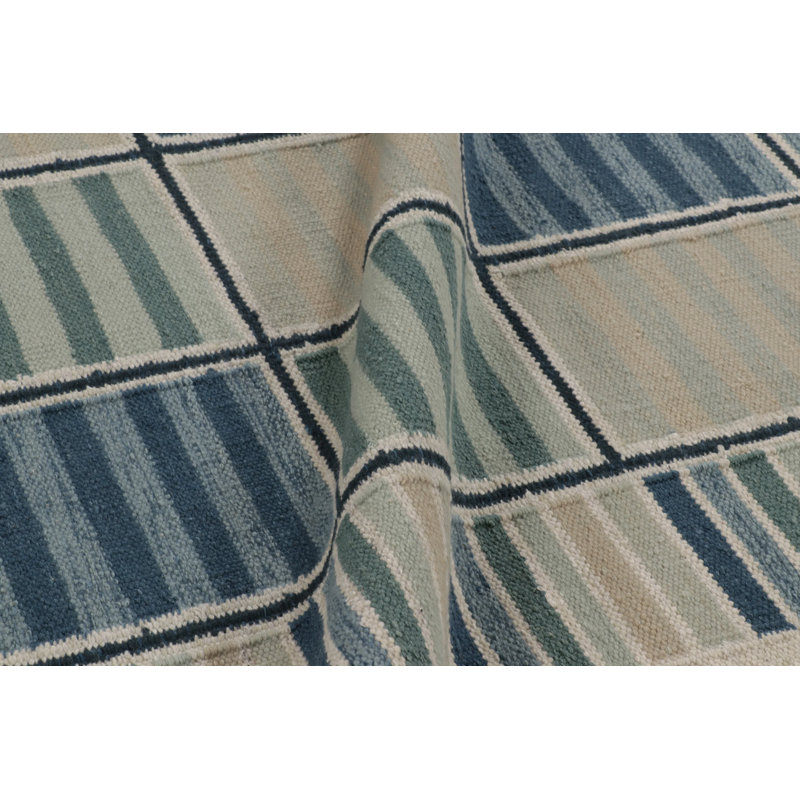 Scandinavian Wool Geometric Area Rug, Rectangle 9' x 12'