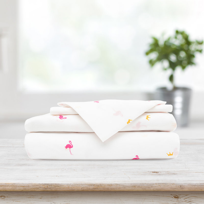 Microfiber Animal Print Fitted Sheet, Twin Sheet Set + 1 Fitted Sheet + 1 Pillowcase