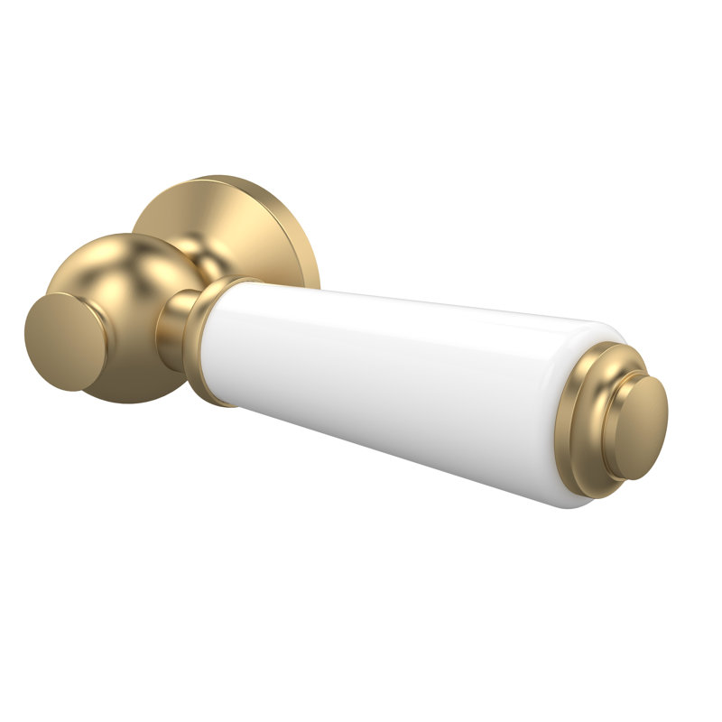 Brushed Brass Ceramic Handle WC Lever