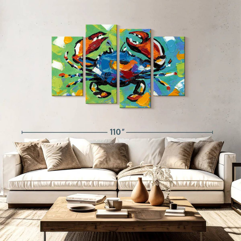 Brampt Seaside Crab II, 48" H x 75" W