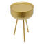 Table de bout ronde en fer 23,6 x 14,1 po avec rangement, table de bout en fer à 3 pieds-936987438