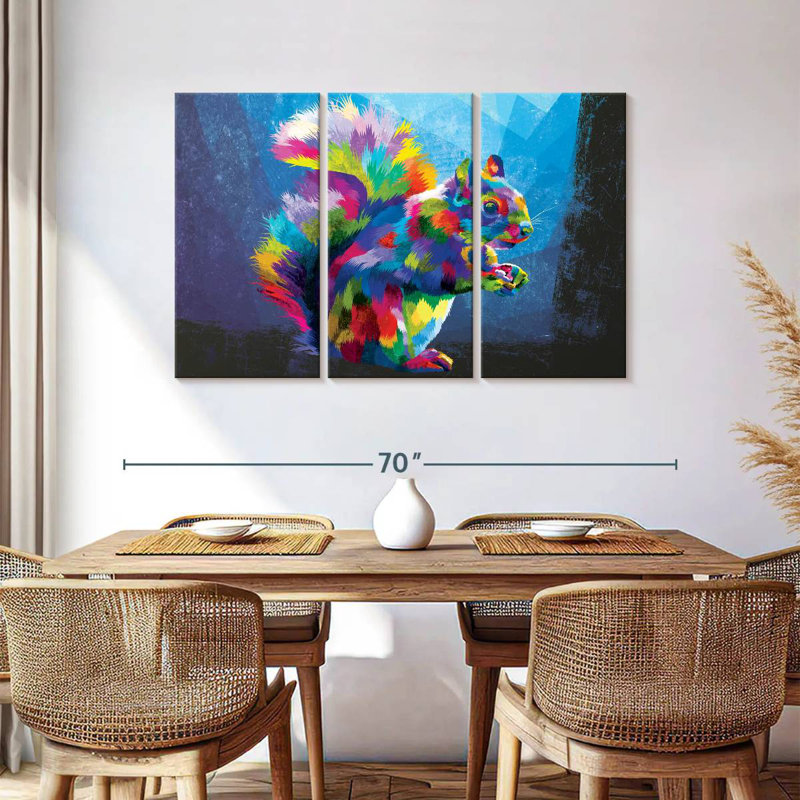 Brampt Rainbow Squirrel, 36" H x 57" W