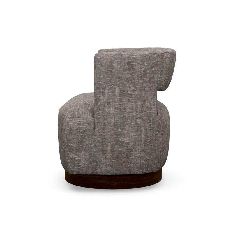 Crystle Swivel Barrel Chair, 8240-70, Walnut