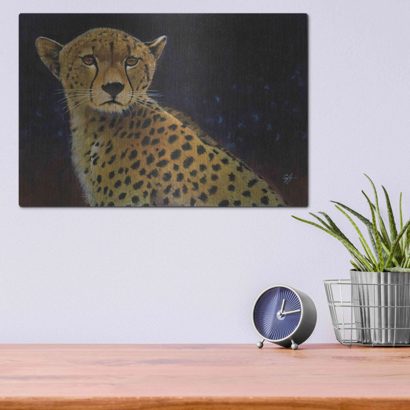 «Cheetah» par Durwood Coffey, art mural en métal, H 12 po x l 16 po