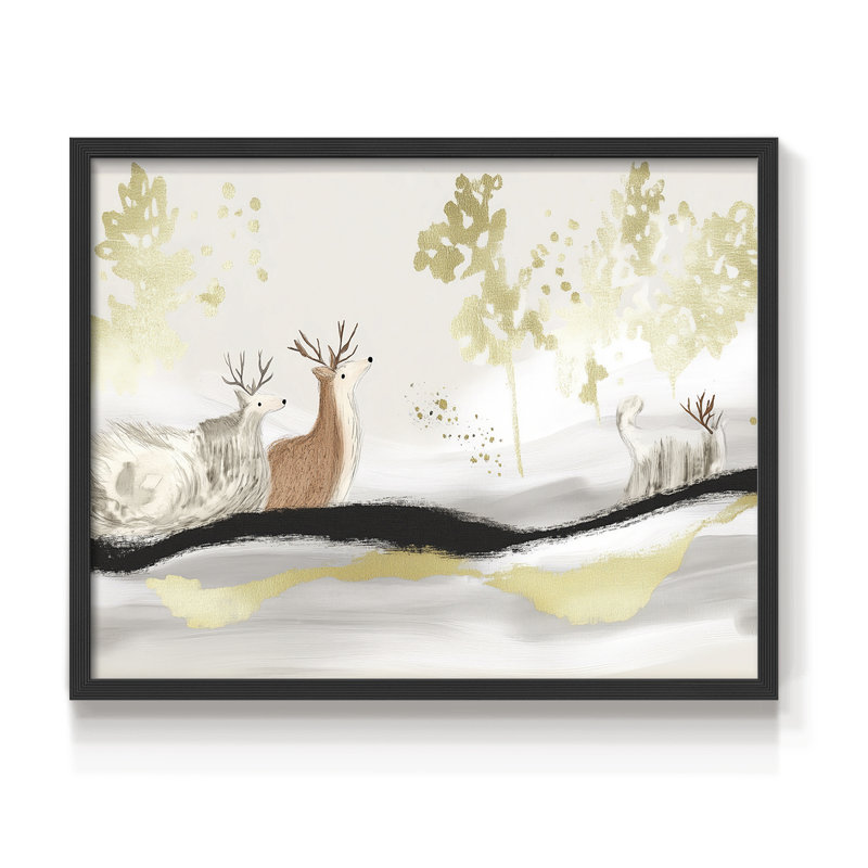 Chirstmas Art-CDLxxxi - Reproduction encadrée - Restickable, H 8 po x l 10 po, Noir, noir, noir, noir