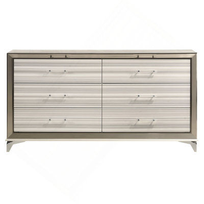 6-Drawer Contemporary Chic Storage Dresser