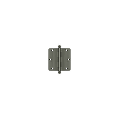Deltana S35R426-BT 3-1/2" x 3-1/2" x 1/4" Radius Hinge, w/ Ball Tips in Polished Chrome Pair