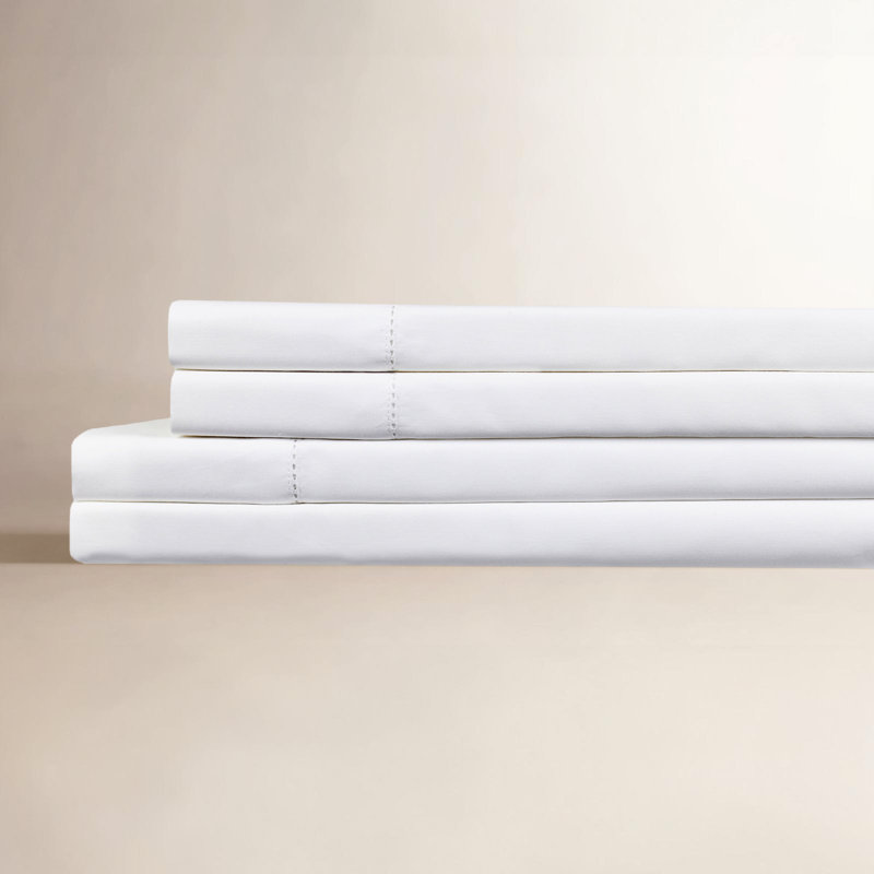 Barbe Sheet Set, King Sheet Set + Fitted Sheet + 2 Pillowcases, Blue