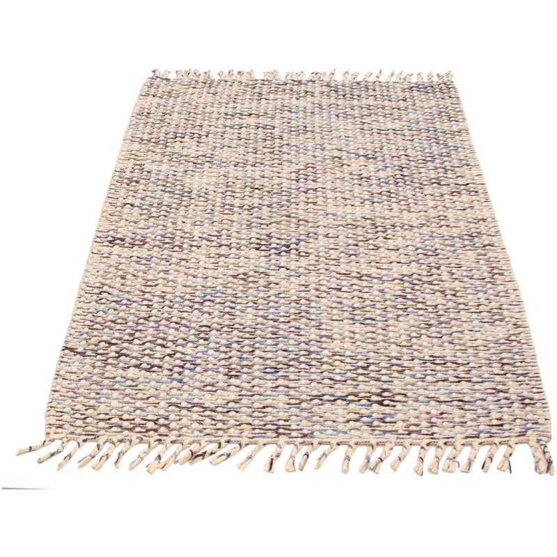 Tapis ivoire en laine tressé à la main Bernadea