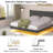 Glyniss Floating Upholstered Metal Platform Bed-70255336