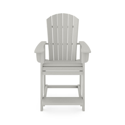 Chaise de comptoir de style Adirondack - Bois en polyéthylène haute densité élégant pour le confort de la salle à manger, du patio et du jardin