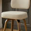 Swivel Upholstered Counter Stool With Wood Frame-114223069-114223065