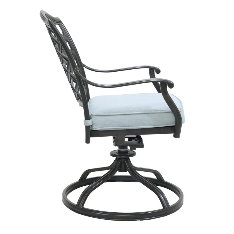 Chaise de salle à manger pivotante, ensemble de 2, Bleu clair