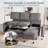 Oversized U-Shaped Sectional Couch, Full Seats Hidden Storage For Family Room-877943781