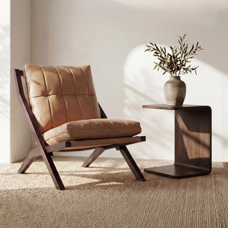 Carrie Side Table Walnut, Dark Brown