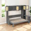 Lits peu encombrants avec rangement, bureau escamotable en bois et bois aggloméré, maison moderne
