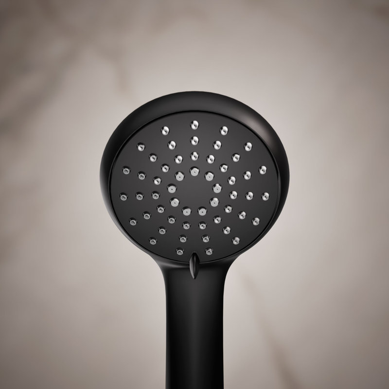 Douche à main à trois fonctions Bellera, Noir mat, 2.5 GPM