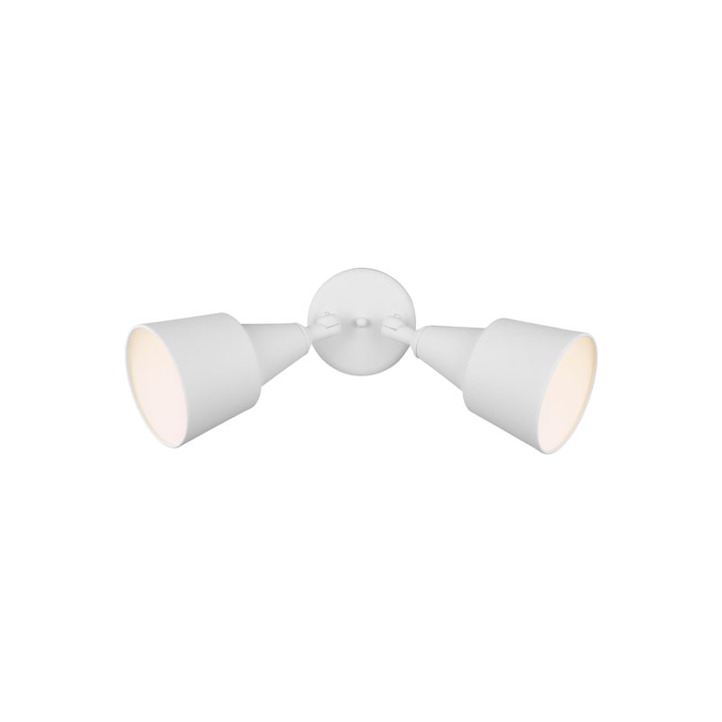 Projecteur rotatif réglable à deux lumières de Génération Lighting , Blanc