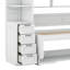 Lit escamotable simple avec bureau, lit escamotable mural avec garde-robe et armoire de rangement, lit rabattable moderne-200558882