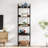 5 Tier Narrow Bookshelf Tall Bookcase With Edge Protection-982044587